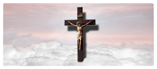 DNSEMP-L-107-PK Crusifix Clouds Pink